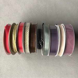 10 Rolls of Ribbon ~ Red, Gold, Purple and More!